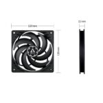 ARCTIC P12 Slim PWM 120mm Fan with Y-cable