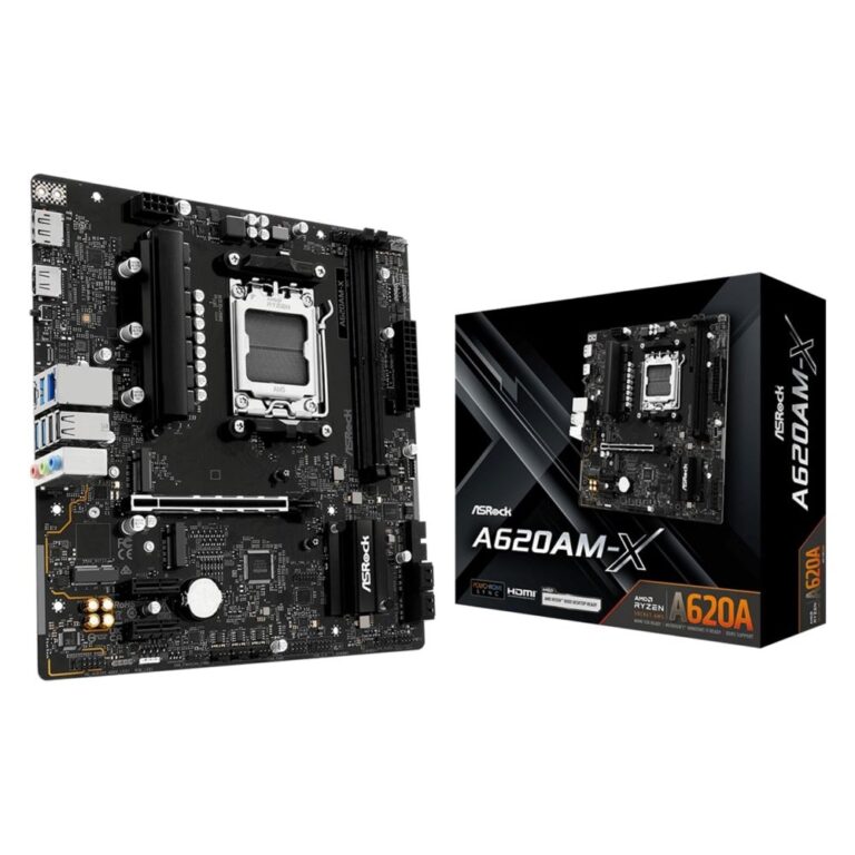 ASRock A620AM-X AMD AM5 Motherboard with DDR5, M.2, and 2.5GbE LAN