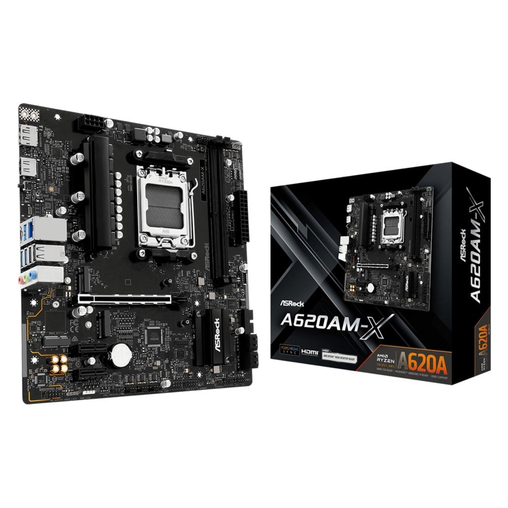 ASRock A620AM-X AMD AM5 Motherboard with DDR5, M.2, and 2.5GbE LAN