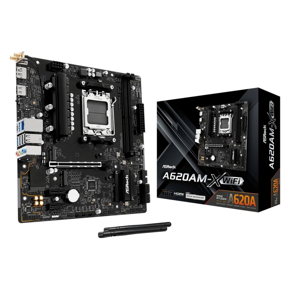 ASRock A620AM-X AMD AM5 Motherboard with Wi-Fi
