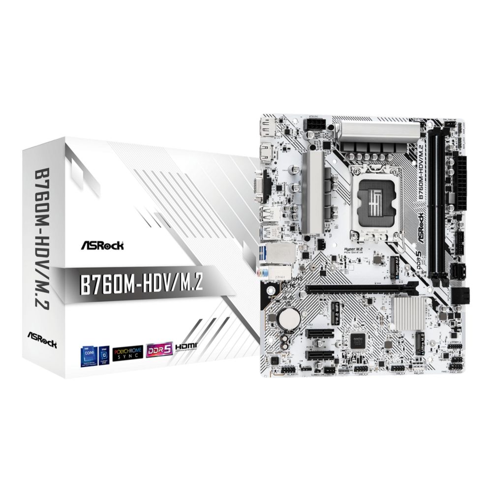 Asrock B760M-HDV/M.2 Intel Micro ATX Motherboard