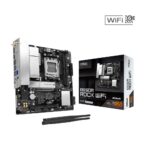 Asrock B850M Rock WiFi AM5 Motherboard, Micro-ATX, 2x DDR5, 2x M.2, Wi-Fi 6E, 2.5GbE LAN