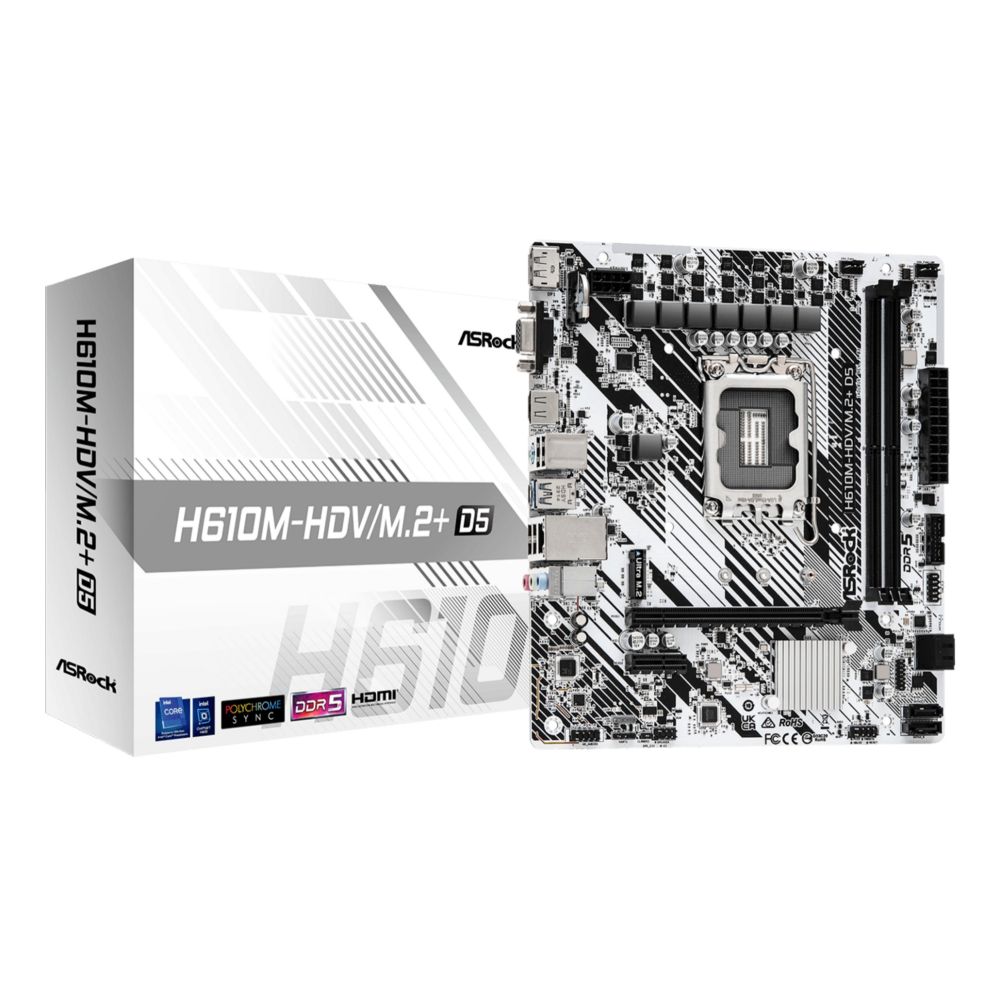 Asrock H610M-HDV/M.2+ Micro ATX Motherboard
