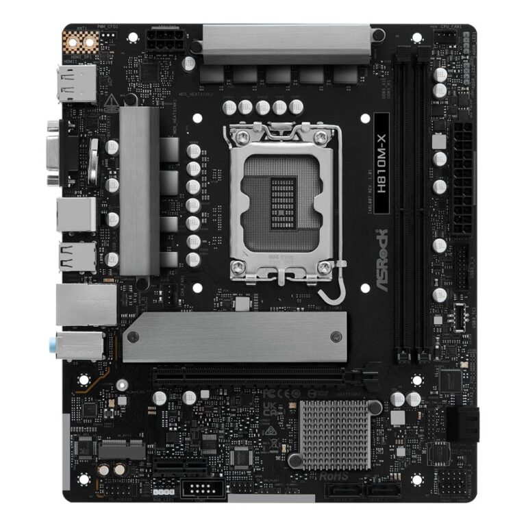 Asrock H810M-X Intel H810 LGA 1851 Socket V1 micro ATX motherboard