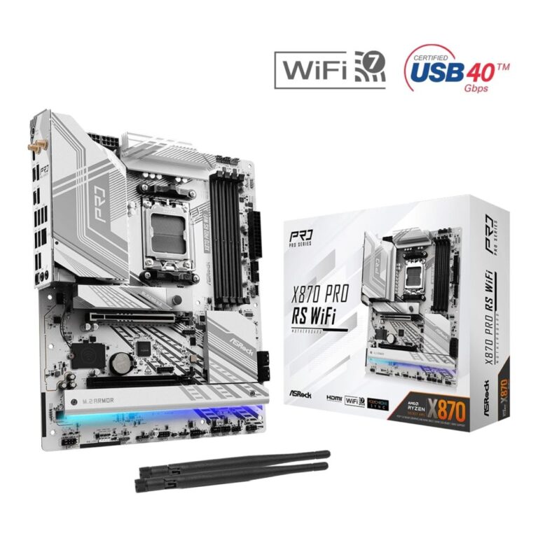 ASRock X870 Pro WiFi AM5 Motherboard with DDR5, M.2, Wi-Fi 7
