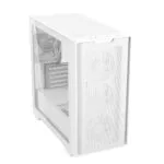 ASUS A21 PLUS White Micro-ATX Case (Tempered Glass, 4x ARGB Fans)