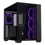 ASUS A32 PLUS Black ATX Dual-Chamber Case (Tempered Glass, USB-C, 4x ARGB Fans)