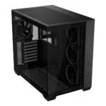 ASUS A32 PLUS Black ATX Dual-Chamber Case (Tempered Glass, USB-C, 4x ARGB Fans)