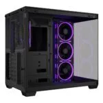 ASUS A32 PLUS Black ATX Dual-Chamber Case (Tempered Glass, USB-C, 4x ARGB Fans)
