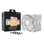 be quiet! LIGHT WINGS LX 140mm 3-Pack ARGB Fans - White