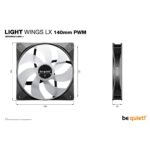 be quiet! LIGHT WINGS LX 140mm Fan Black