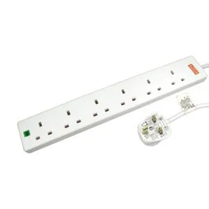 Cables Direct RB-05M06SPD Surge Protector, 6 Outlets, 5m