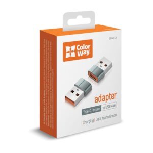 ColorWay Grey Type-C to USB-A Adapter