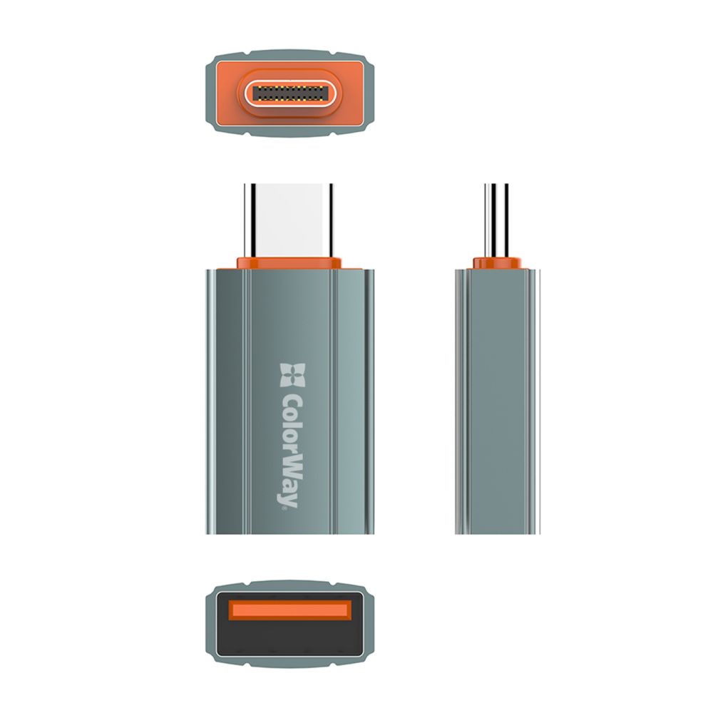 ColorWay Grey USB-A to Type-C Adapter