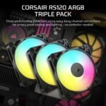 Corsair RS120 ARGB 3-Pack Black Fans