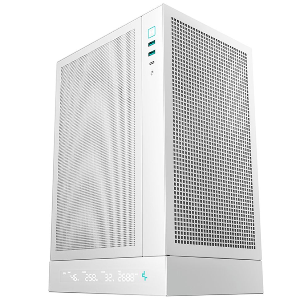 Deepcool CH170 White Mini-ITX Case - High Airflow, Water Cooling Support