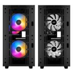 DeepCool MATREXX 40 3FS Gaming Case, Black, Tempered Glass