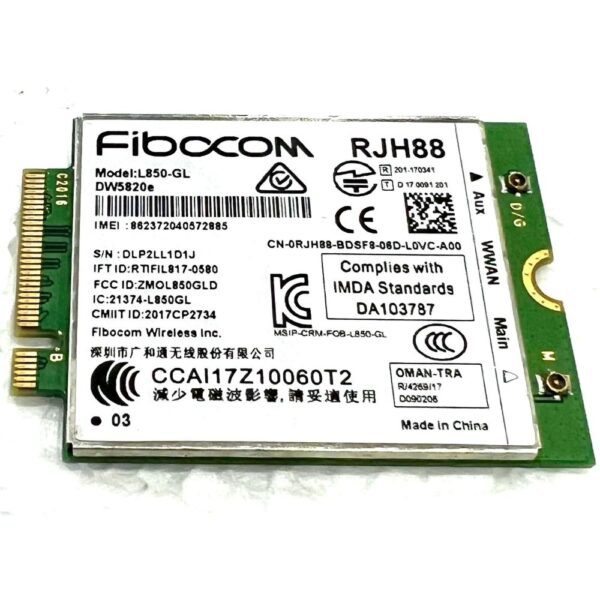 Dell DW5820e 4G WWAN Card LTE/WCDMA