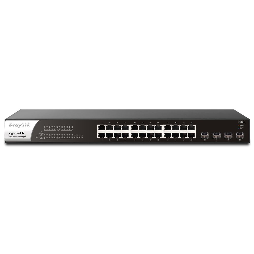 DrayTek VSP1281X-K Managed Gigabit PoE Switch