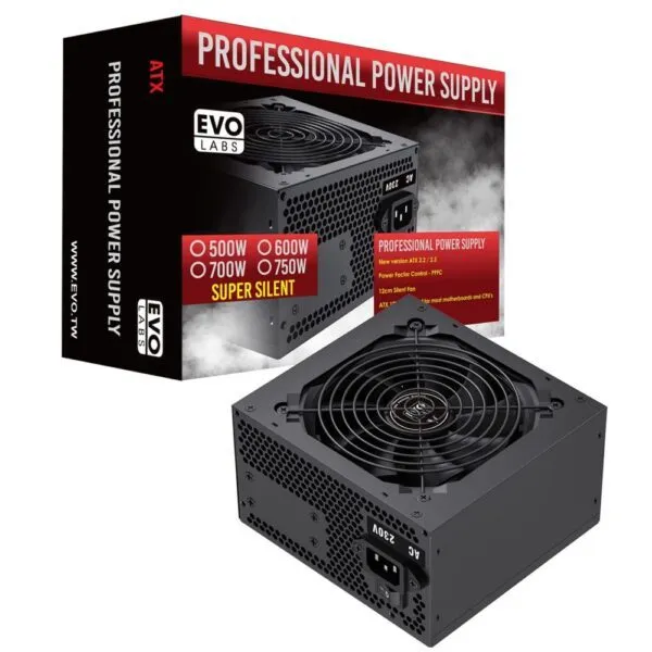EVO LABS BR600-12BL 600W High-Efficiency PSU