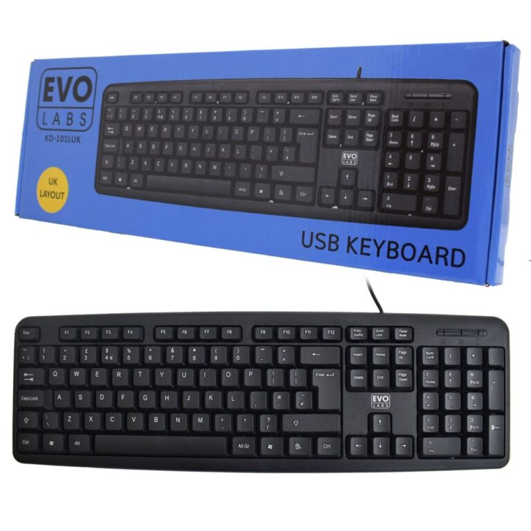 Evo Labs KD-101LUK USB Keyboard Black