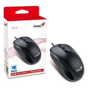 Genius DX-110 Wired USB Mouse, 1000 DPI, 3 Button, Ambidextrous