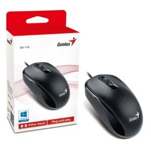 Genius DX-110 Wired USB Mouse, 1000 DPI, 3 Button, Ambidextrous