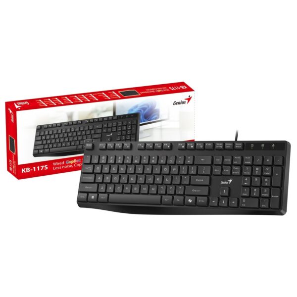 Genius KB-117S Silent Keyboard with AI Copilot