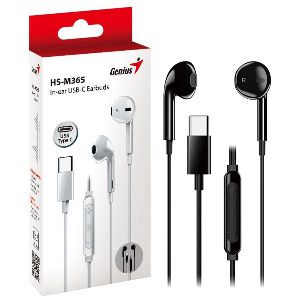Genius USB-C In-Ear Earbuds with Mic