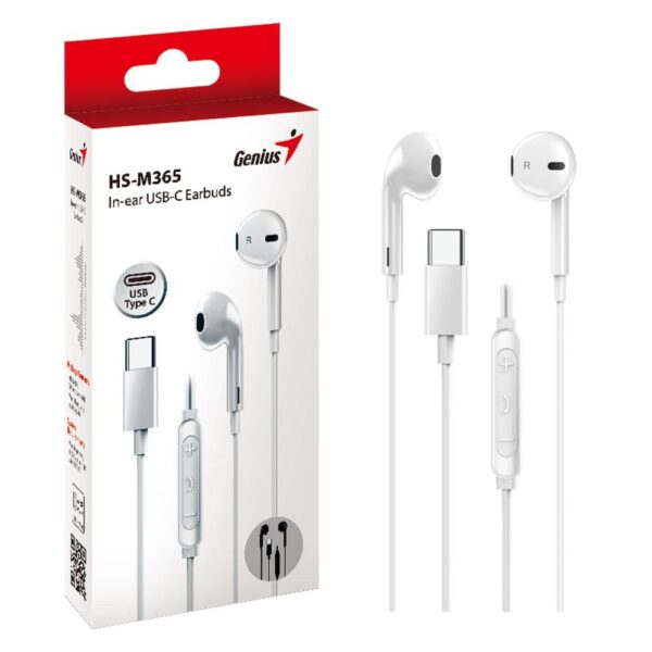 Genius USB-C In-Ear Earbuds with Mic