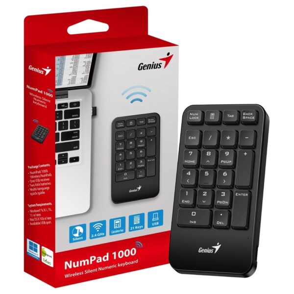 Genius Wireless Numeric Keypad with Palm Rest