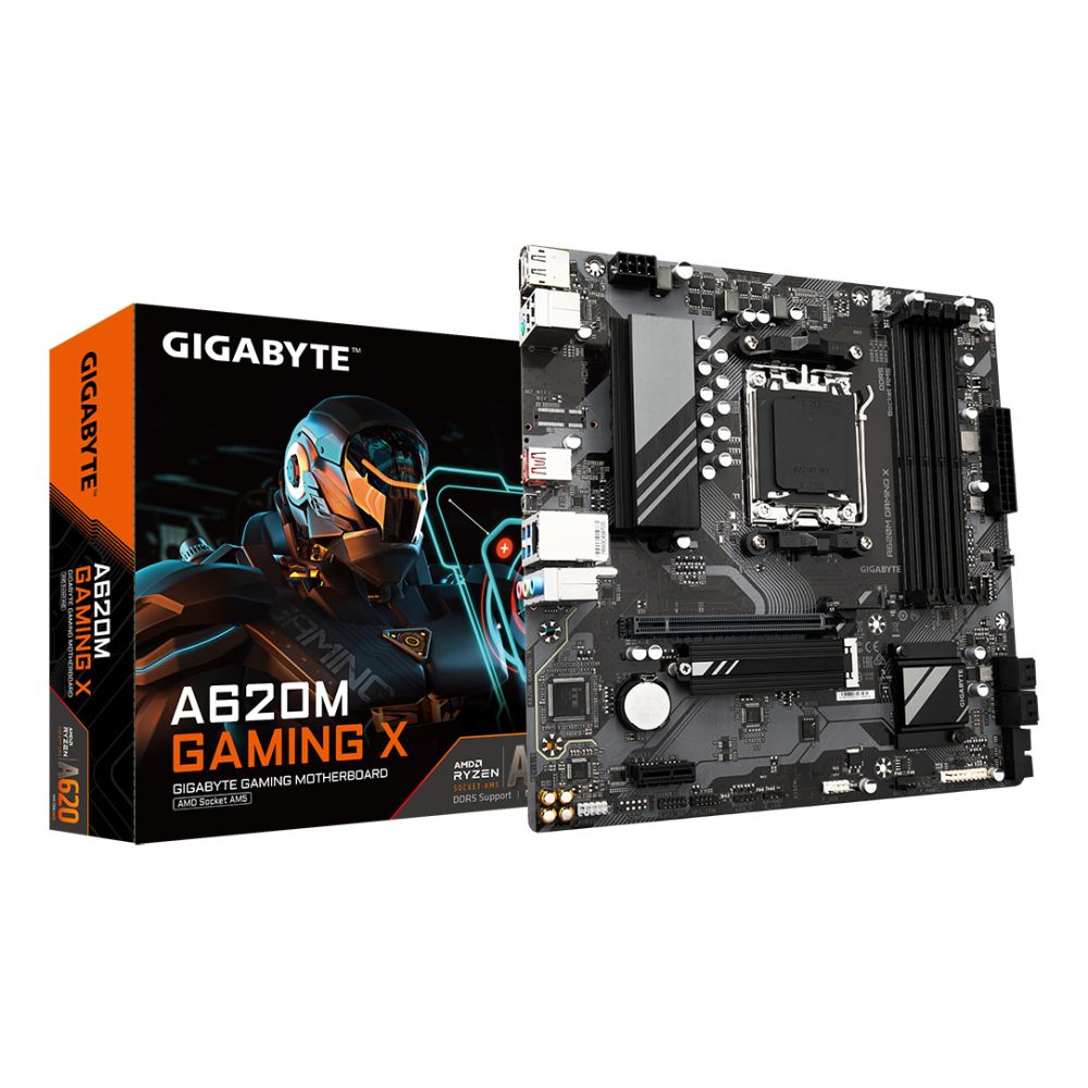 GIGABYTE A620M GAMING X Motherboard - AMD Ryzen 8000, DDR5, PCIe 4.0 M.2