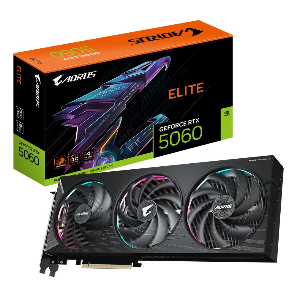 GIGABYTE AORUS RTX 5060 8G Elite GPU