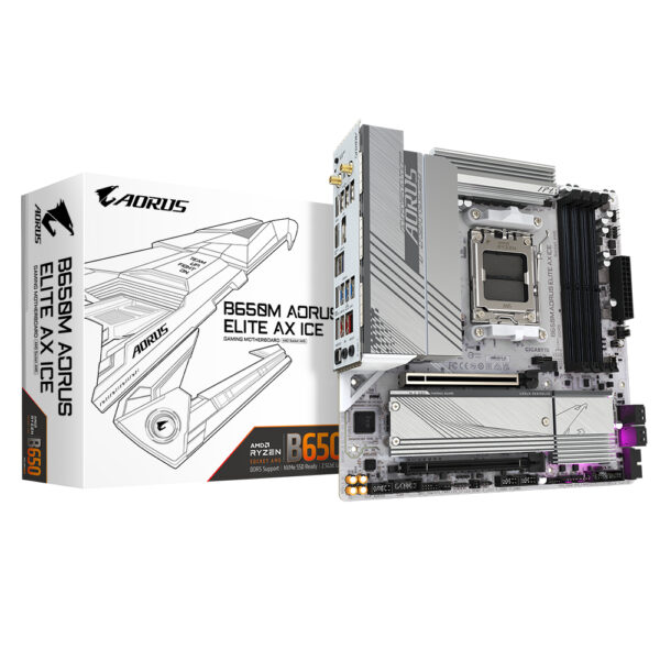 GIGABYTE B650M AORUS ELITE Motherboard - AMD Ryzen 9000, DDR5, PCIe 5.0 M.2, 2.5GbE, WiFi 6E