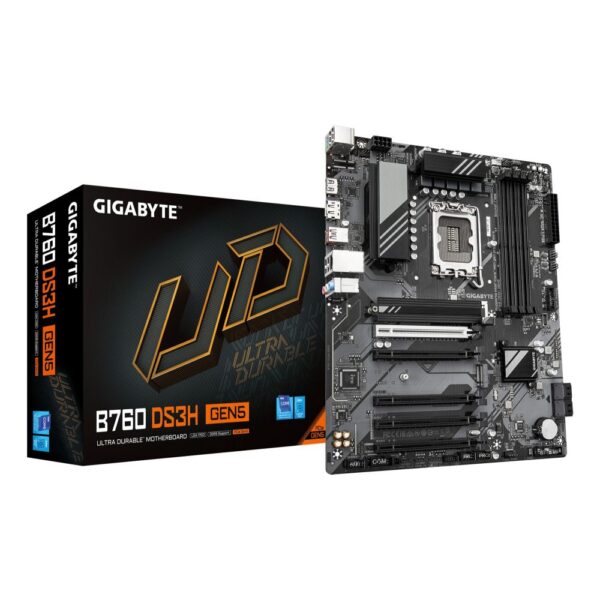 GIGABYTE B760 DS3H Motherboard - Intel 14th Gen, DDR5, PCIe 4.0 M.2