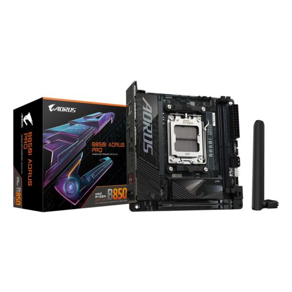 GIGABYTE B850I AORUS Pro Motherboard - AMD Ryzen 9000, DDR5, PCIe 5.0 M.2