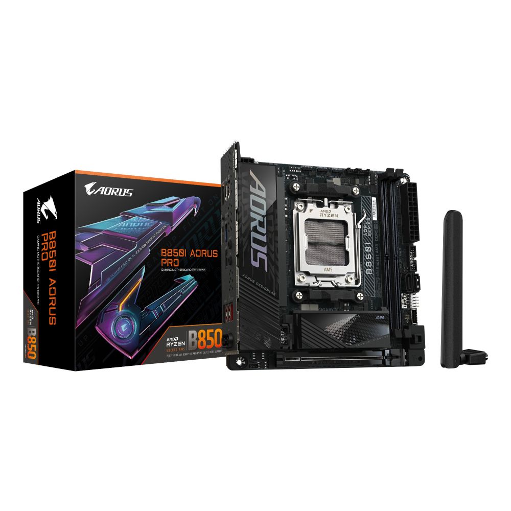 GIGABYTE B850I AORUS Pro Motherboard - AMD Ryzen 9000, DDR5, PCIe 5.0 M.2