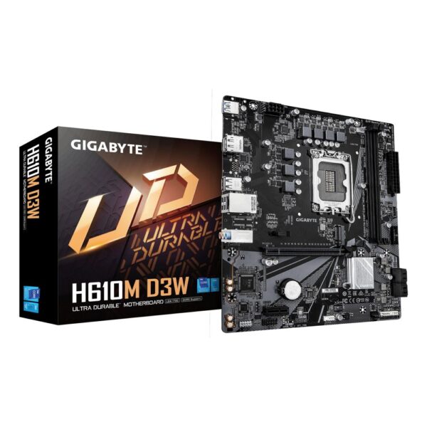 GIGABYTE H610M D3W Motherboard - 14th Gen Intel, DDR5, PCIe 3.0 M.2
