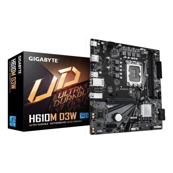 GIGABYTE H610M D3W Motherboard - 14th Gen Intel, DDR5, PCIe 3.0 M.2