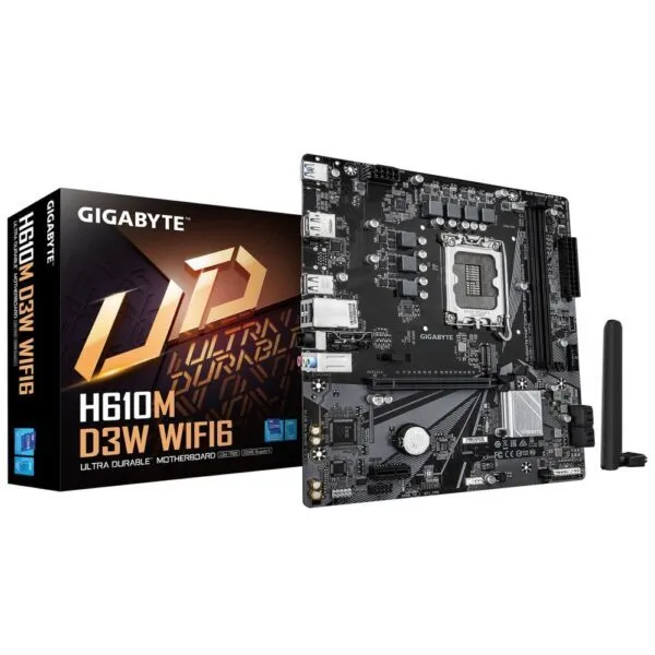 Gigabyte H610M D3W WIFI6 Motherboard, DDR5, M.2, WiFi 6