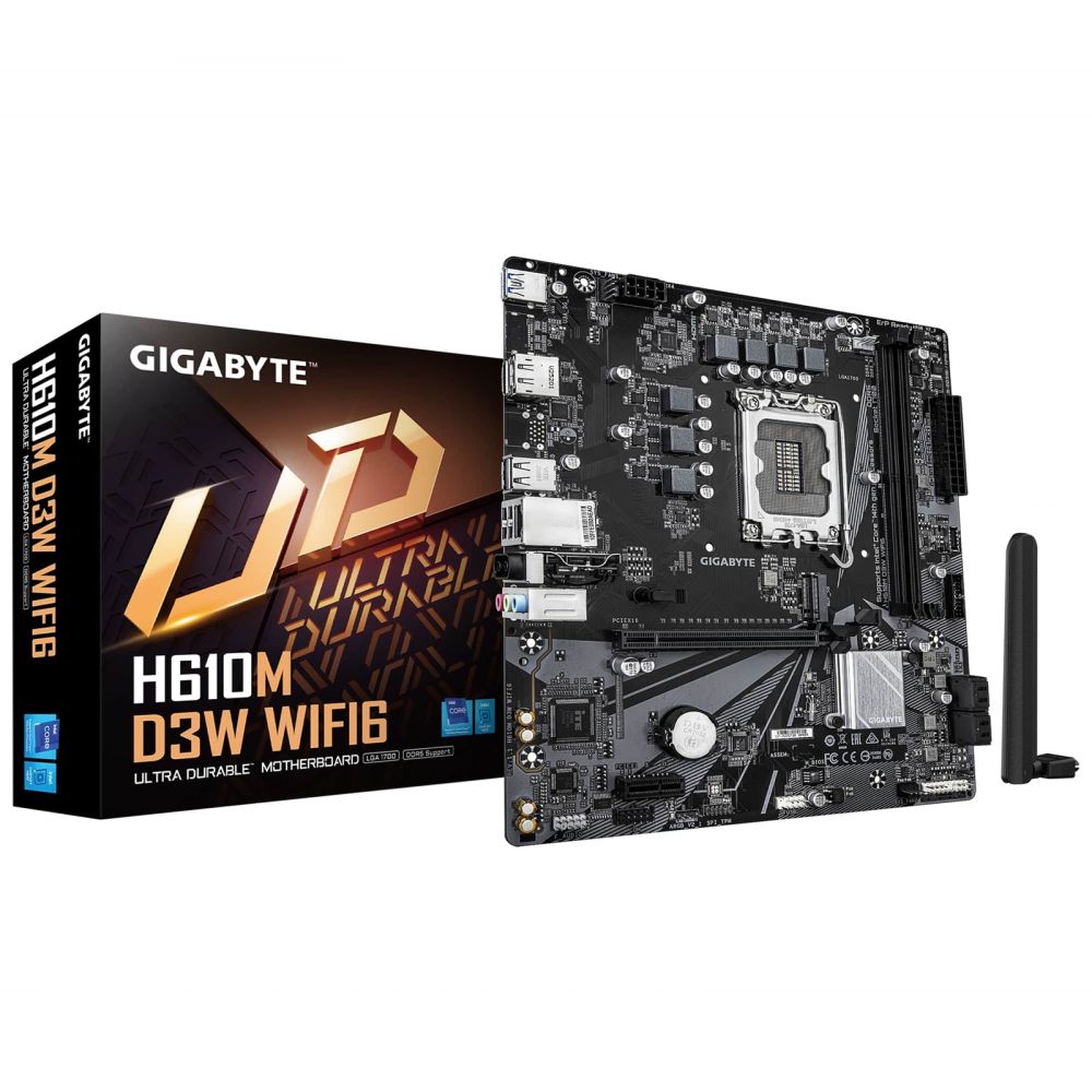 Gigabyte H610M D3W WIFI6 Motherboard, DDR5, M.2, WiFi 6