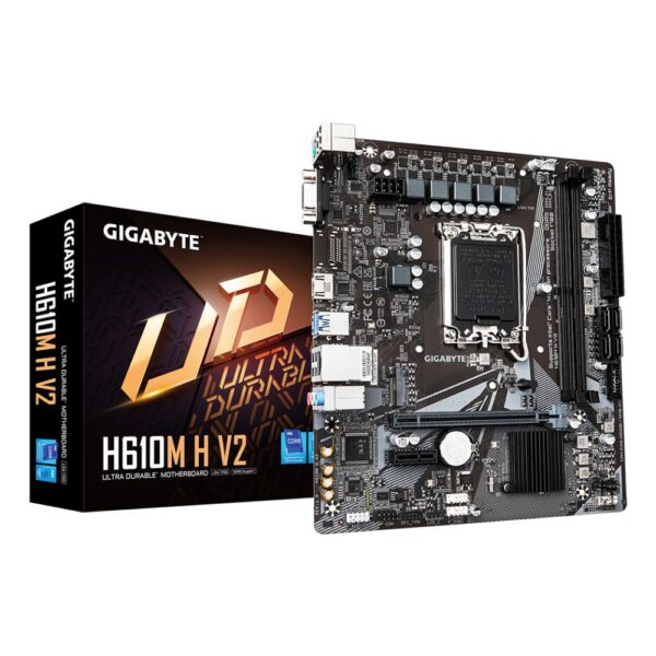 GIGABYTE H610M H V2 Motherboard - Intel 14th Gen, DDR5, PCIe 3.0 M.2