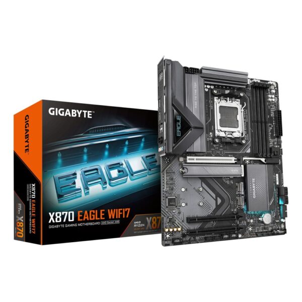 GIGABYTE X870 EAGLE WIFI7 Motherboard - AMD Ryzen 9000, DDR5, PCIe 5.0, Wi-Fi 7, 2.5GbE LAN