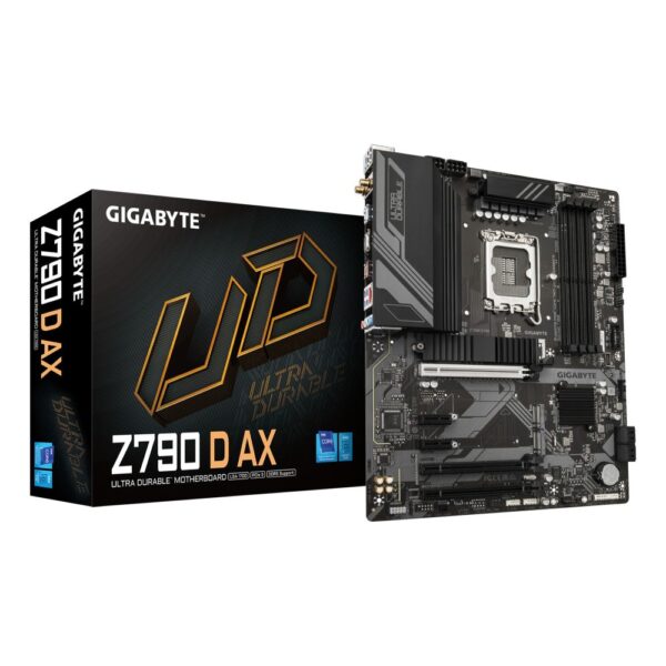 GIGABYTE Z790 D AX Motherboard - Intel 14th Gen, DDR5, PCIe 4.0 M.2, Wi-Fi 6E