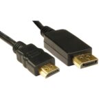 HDMI DisplayPort Black Adapter Cable