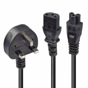 Lindy 2.5m UK Plug to IEC Splitter Cable