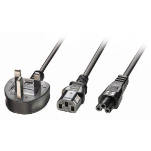 Lindy 2.5m UK Plug to IEC Splitter Cable