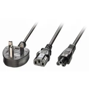 Lindy 2.5m UK Plug to IEC Splitter Cable