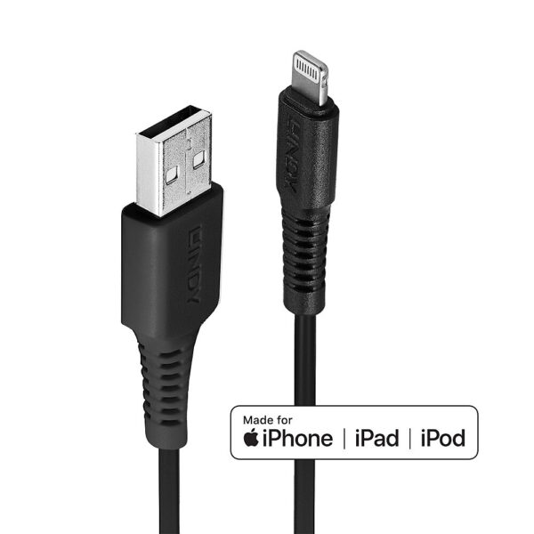 Lindy USB to Lightning Cable, Black