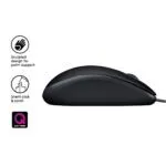 Logitech B110 Silent Wired USB Mouse - Black